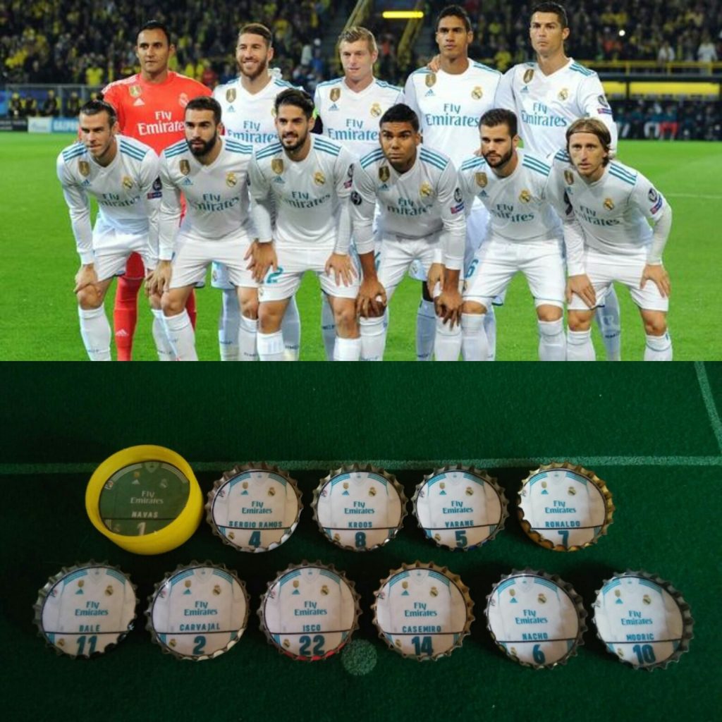 Real Madrid Ucl 2017 2018 Fútbol Chapas Retro